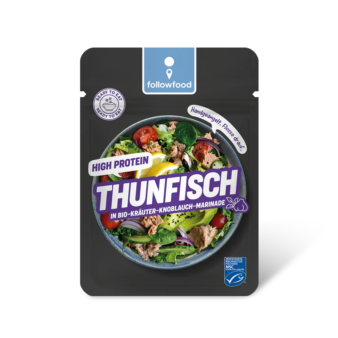 followfood Thunfisch Kräuter Knoblauch Marinade Produktbild